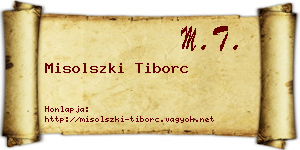 Misolszki Tiborc névjegykártya